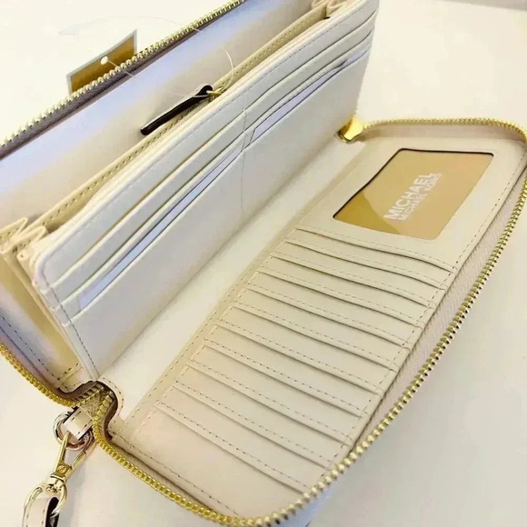 Michael Kors Purse & Wallet Sheila Large Signature & Metallic Tote Bag Pale gold - Picture 11 of 12